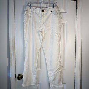 Peace Love World Women's Cream Straight Leg Jeans